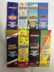 Backpack Boyz 1G disposable vape featuring Zahiti strain with a sleek, pocket‑sized design.